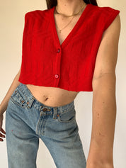 Cropped Sweater Vest