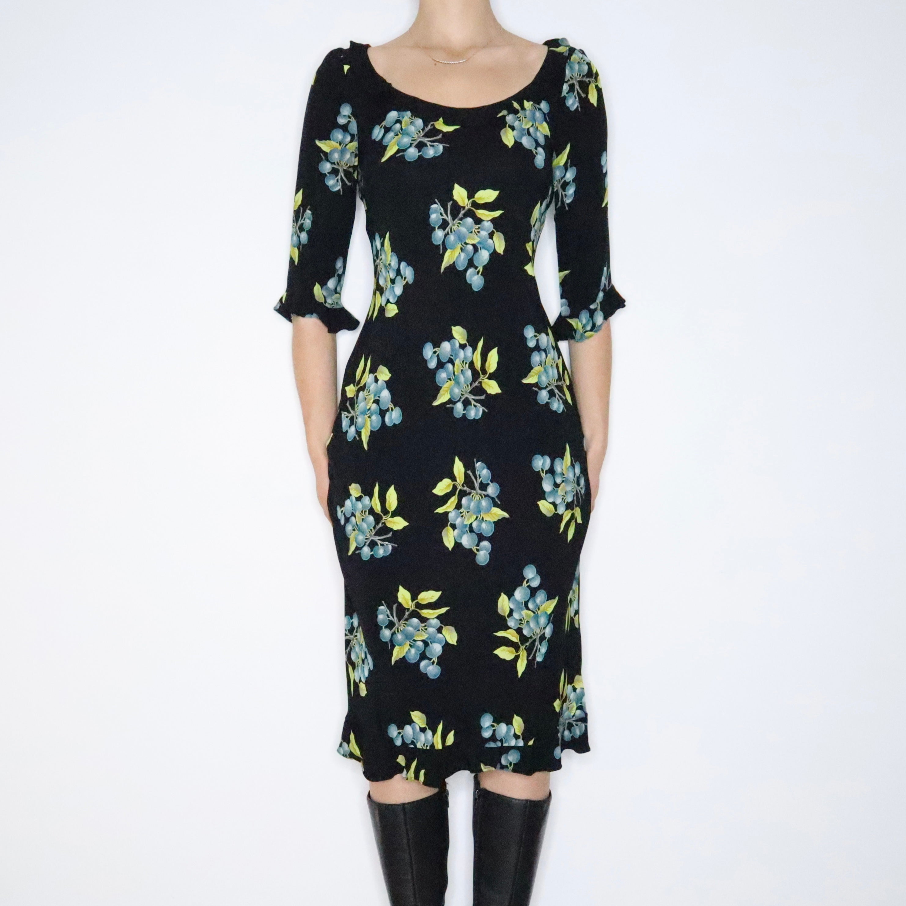 Betsey Johnson Blueberry Midi Dress (S-M)