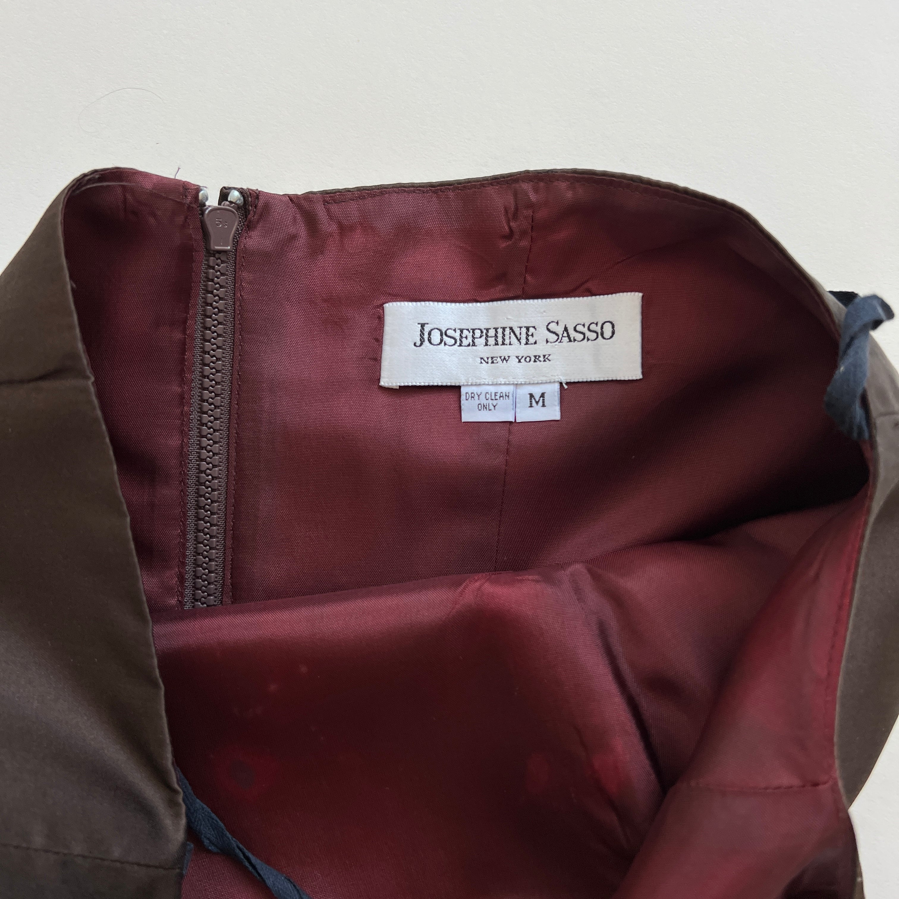 Dark brown satin halter