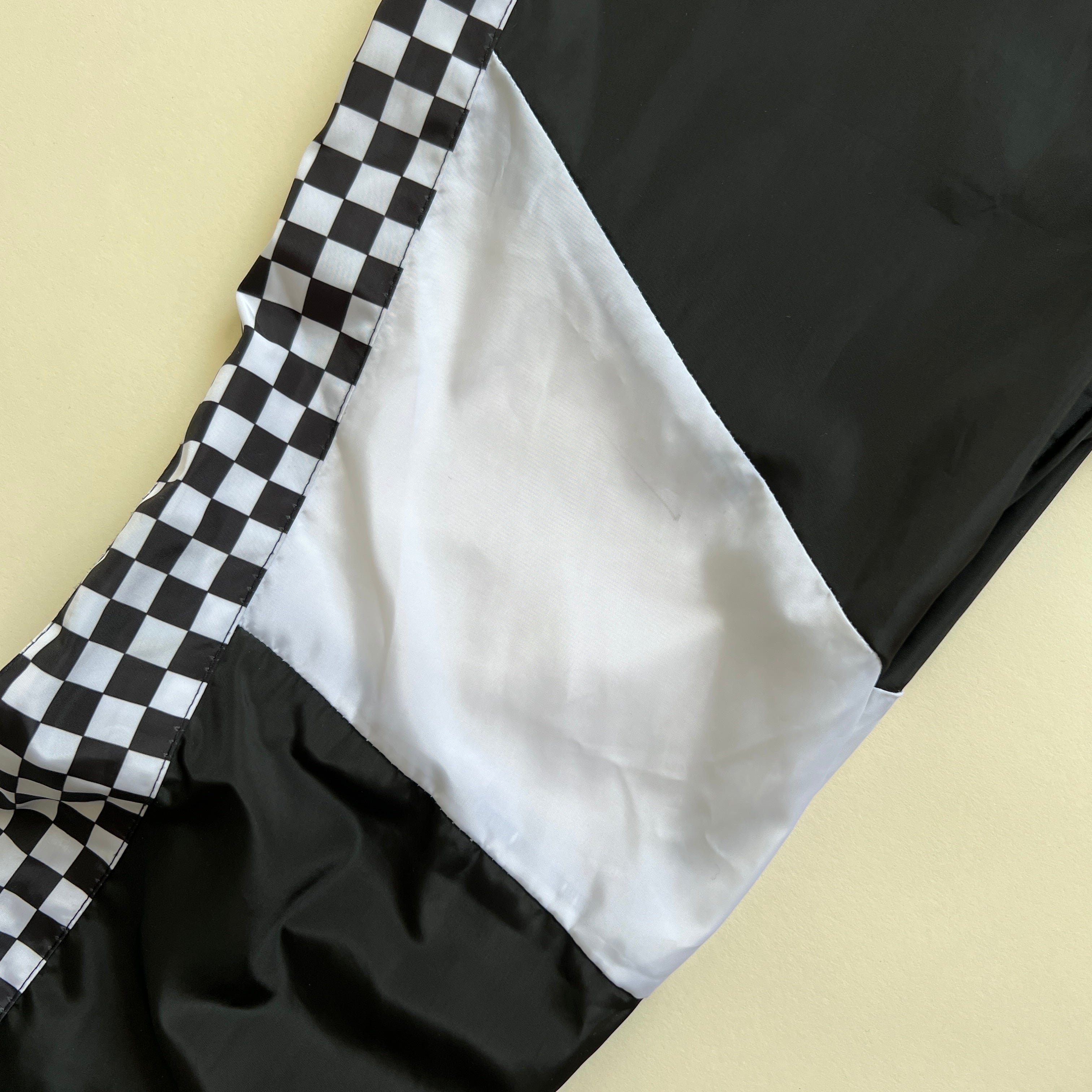 Checkered track pants