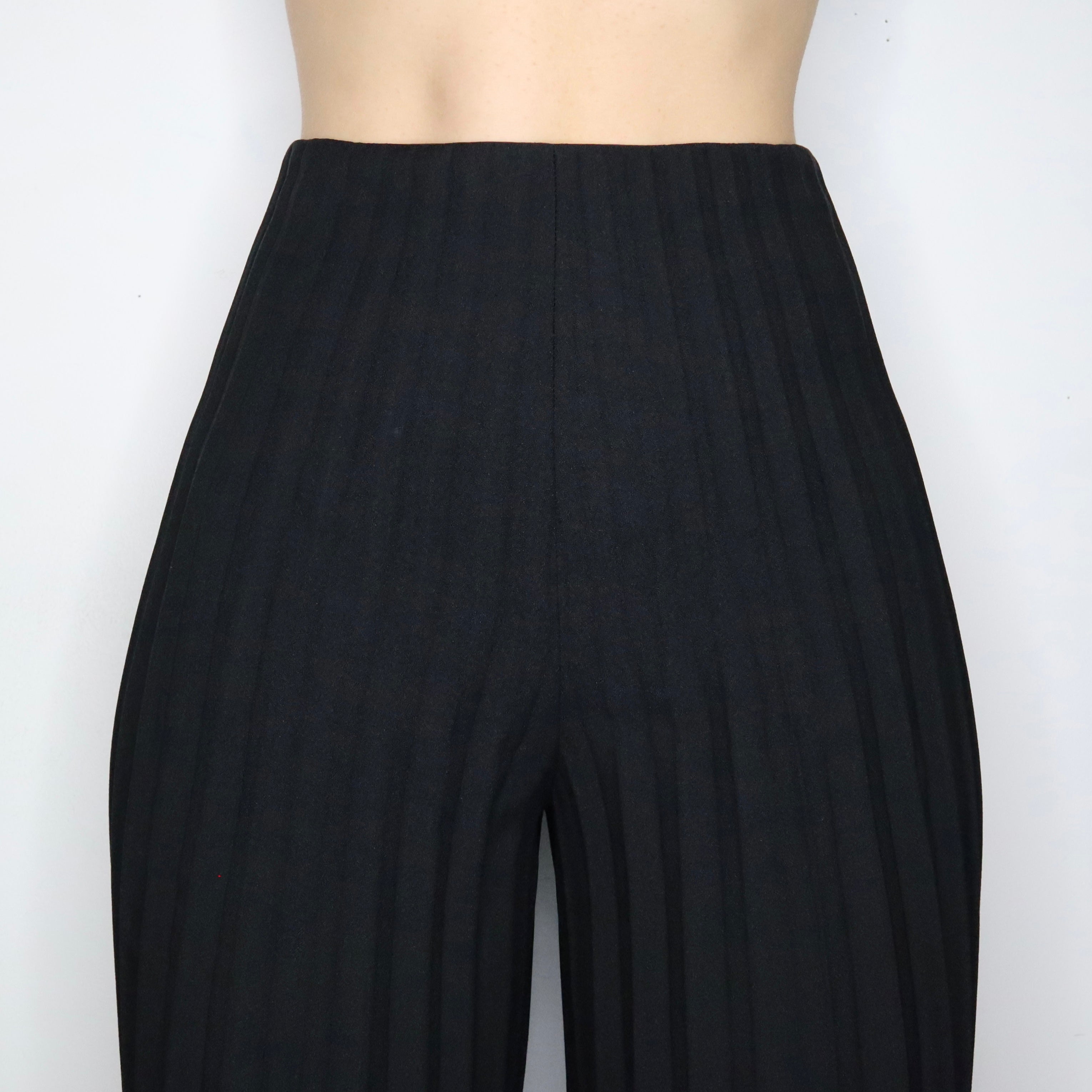 Pleated Black Bell Bottoms (Small)