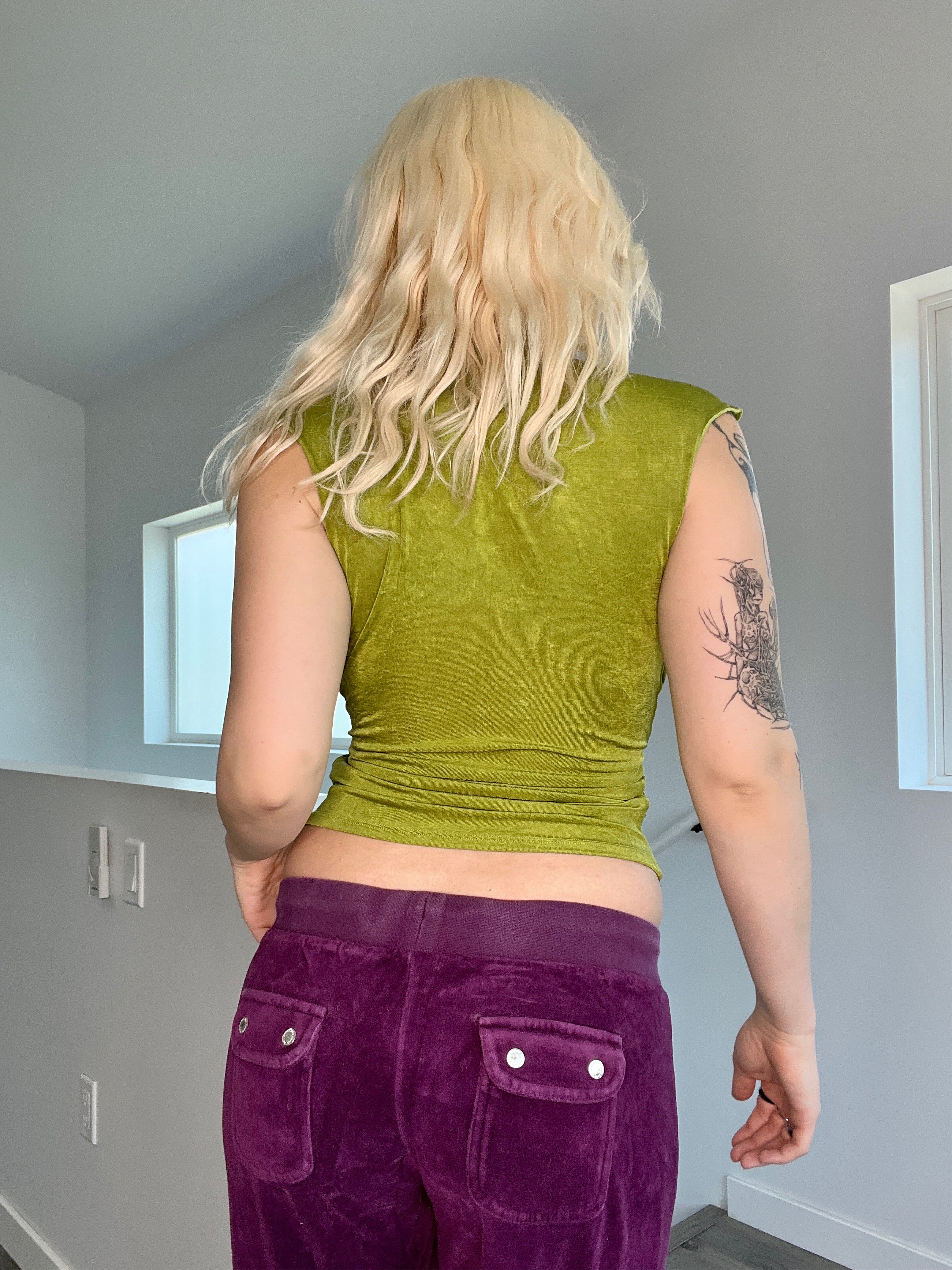 Bebe Brand Green Tea Blouse