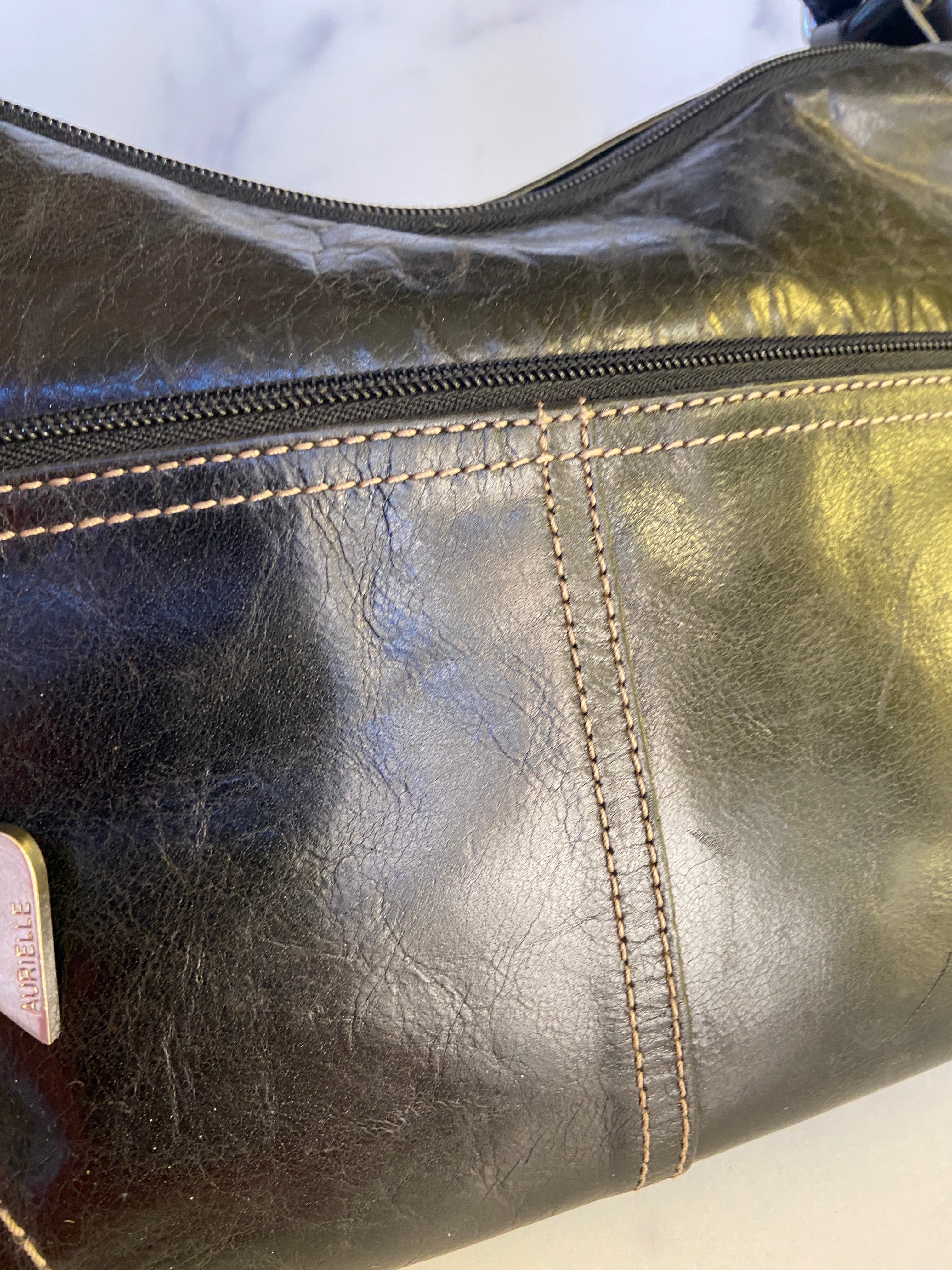 Leather black purse