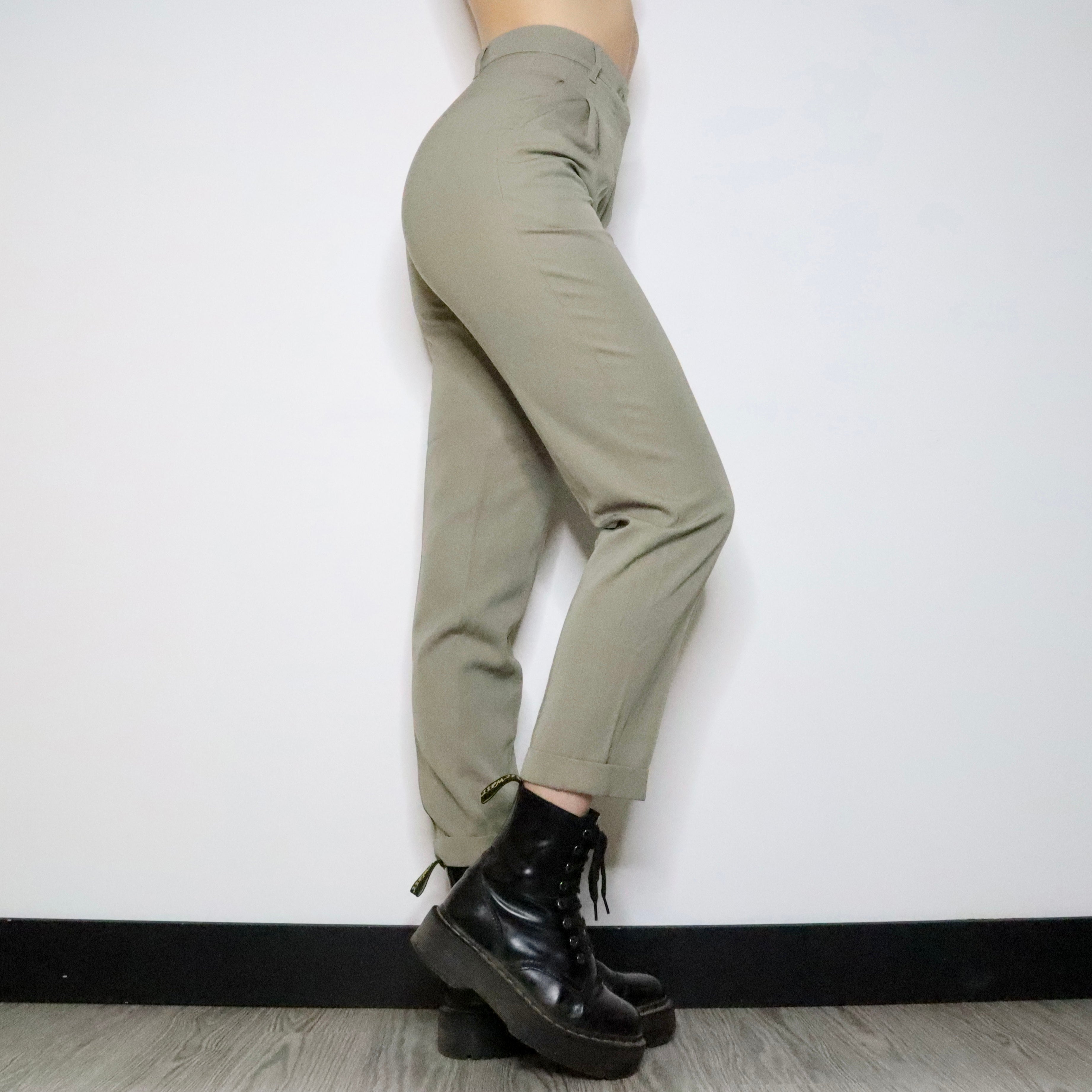 Italian High Waisted Sage Pants (XS-S)