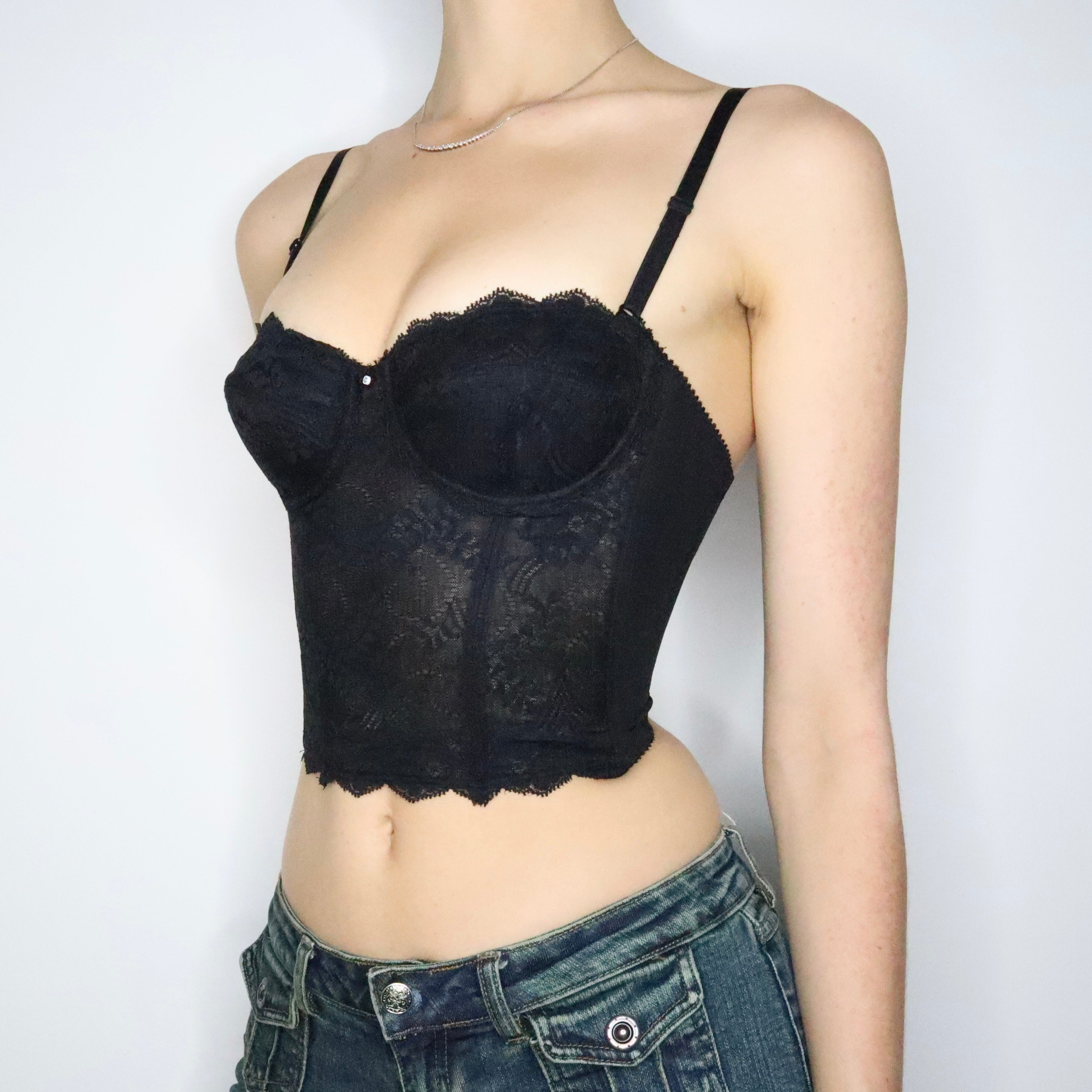Black Lace Bustier (XS)