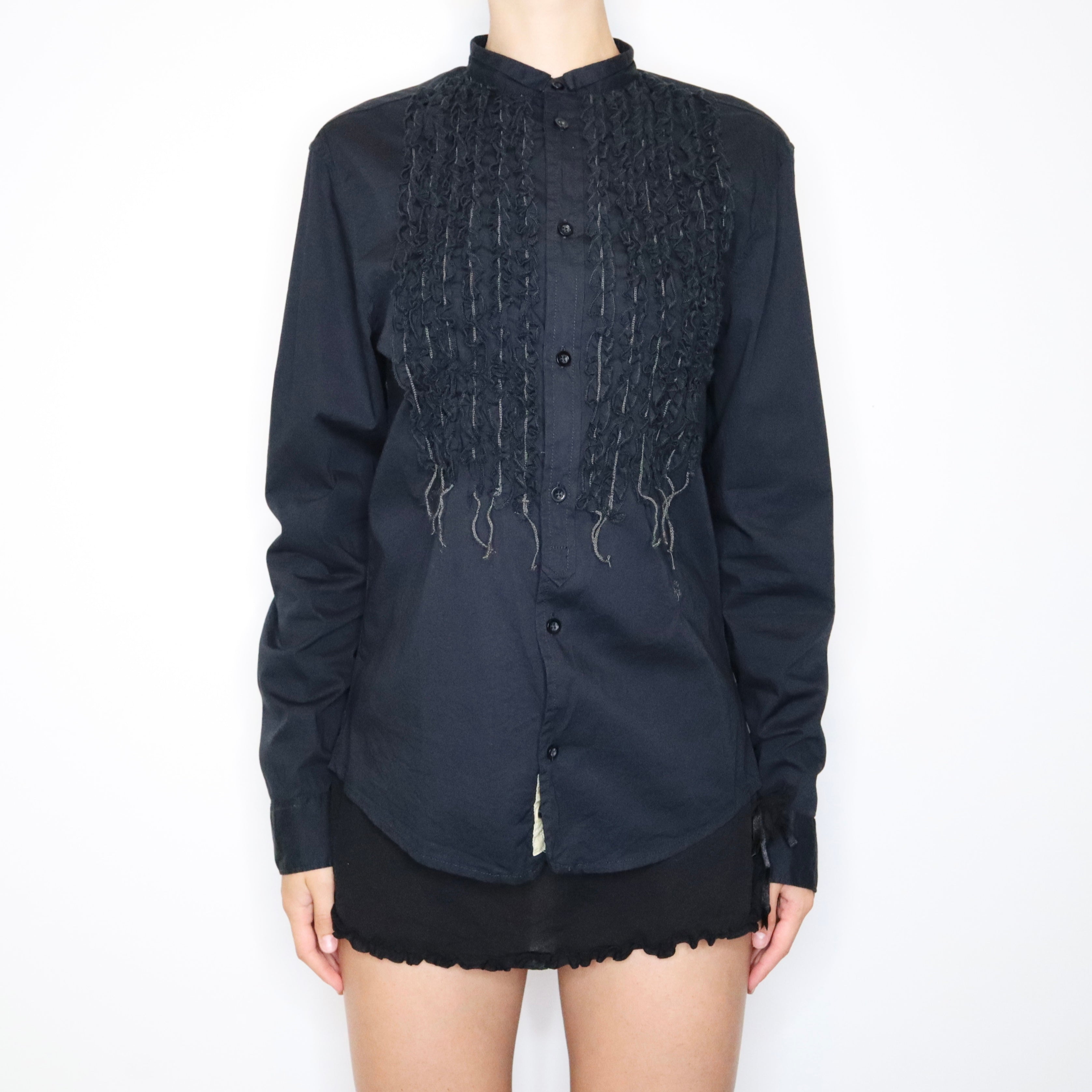 Y2K DIESEL Black Button Up Shirt (L)