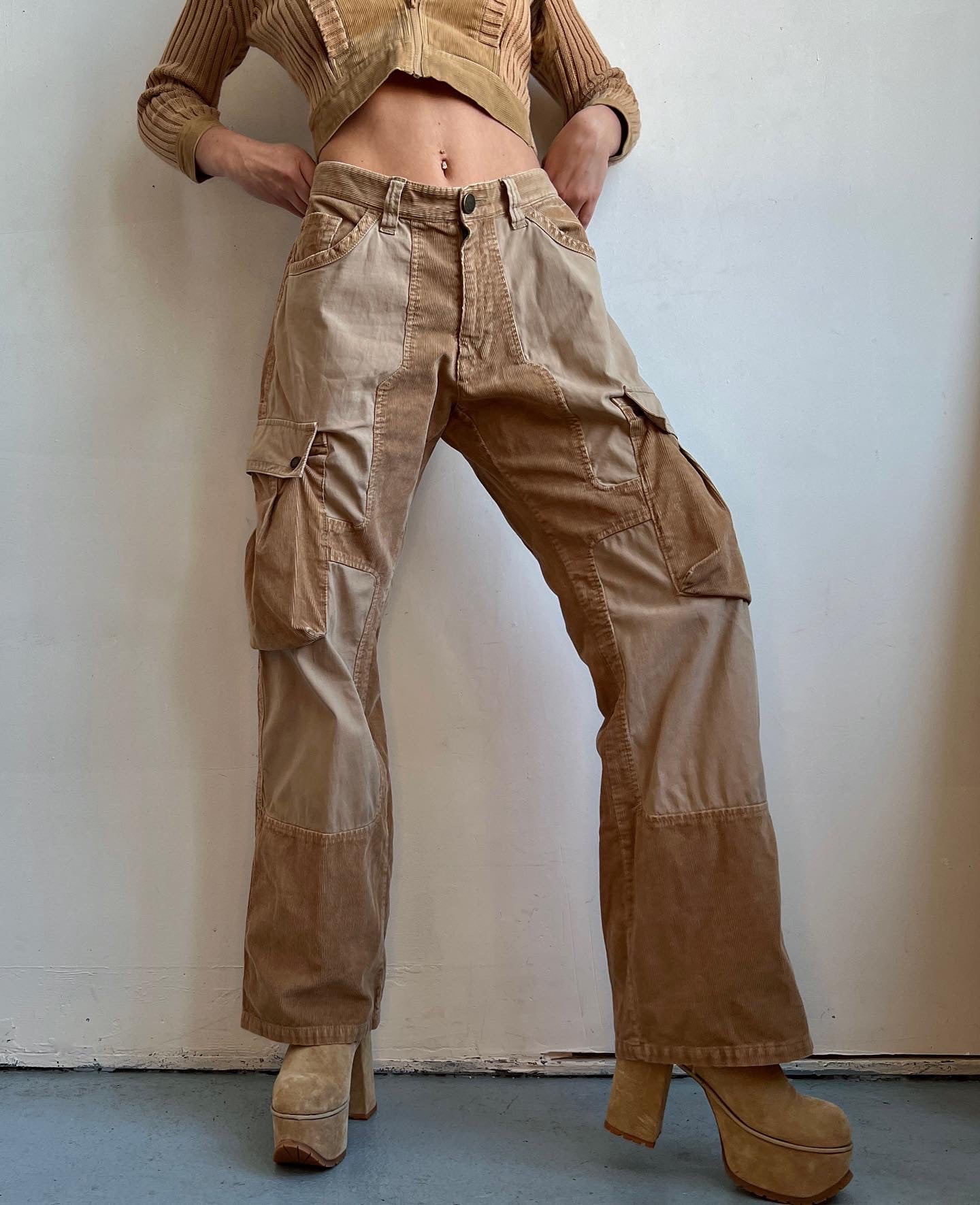 Jean Paul Gaultier corduroy cargos XXXL