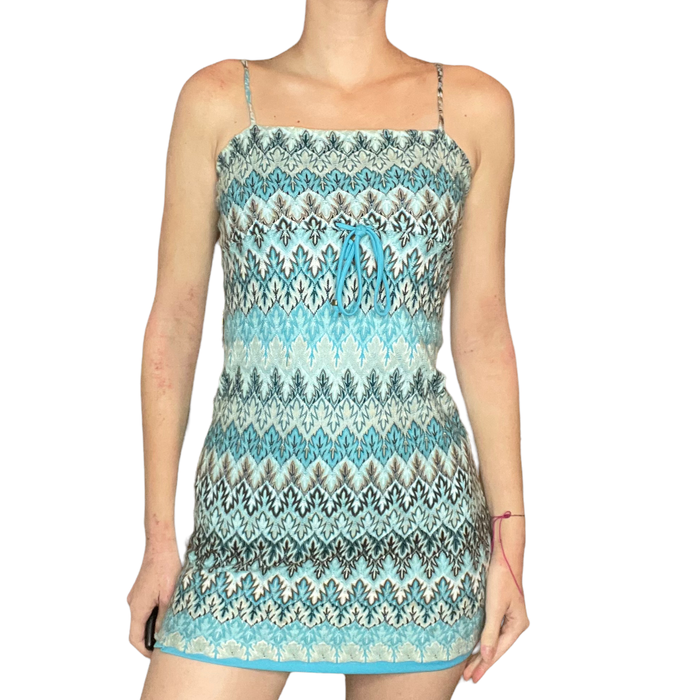 Blue mini dress