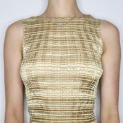 Gold Textured Sleeveless Top (S-M)