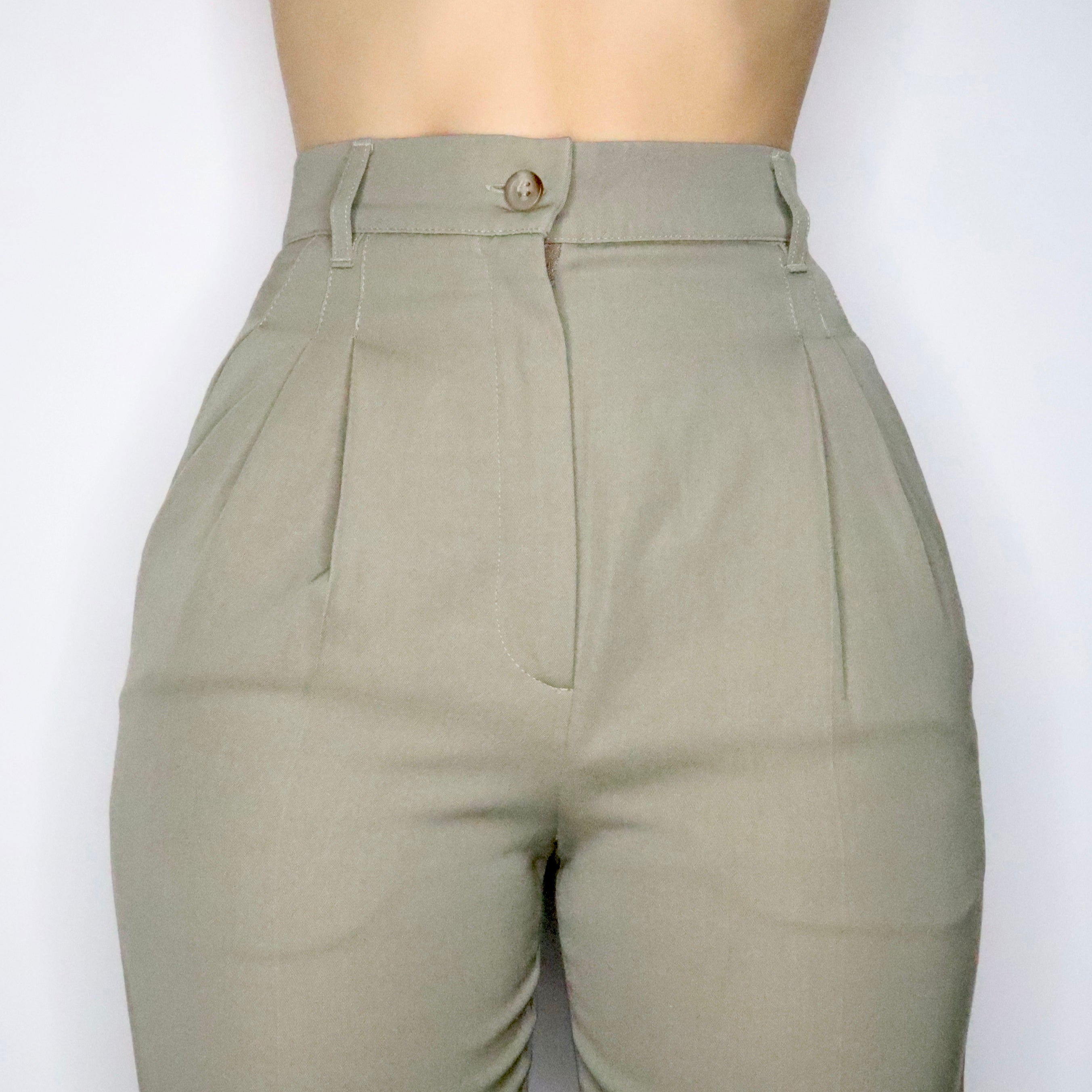 Italian High Waisted Sage Pants (XS-S)