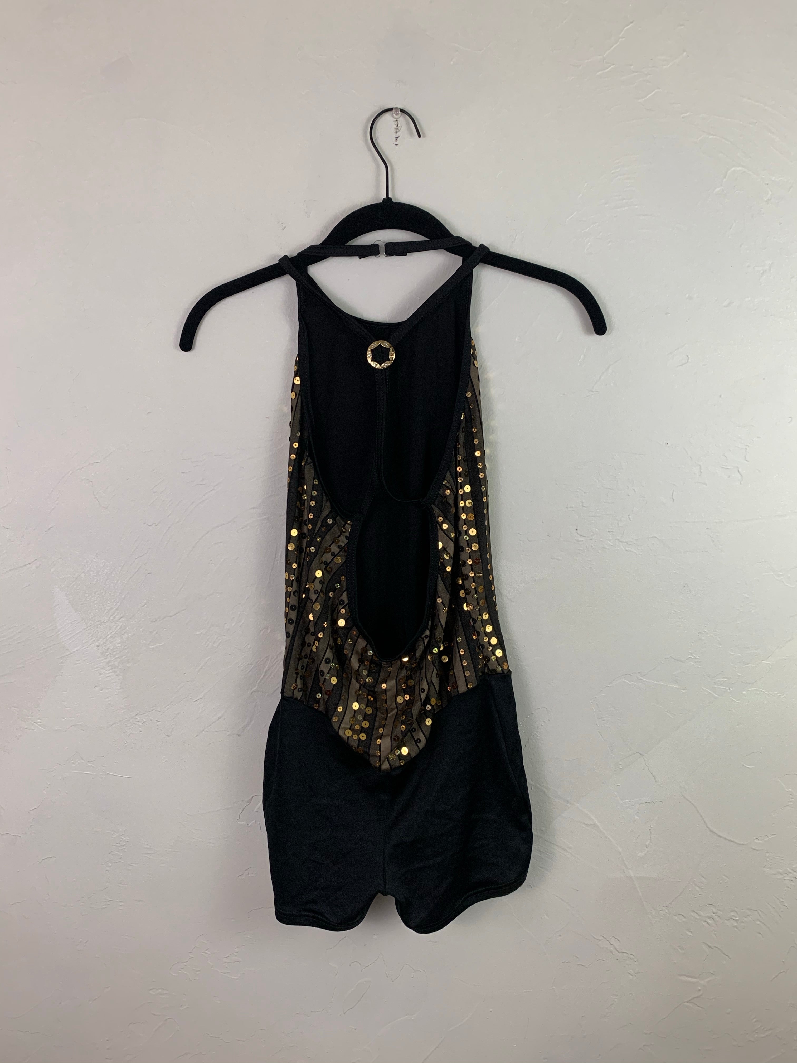 Golden cross leotard