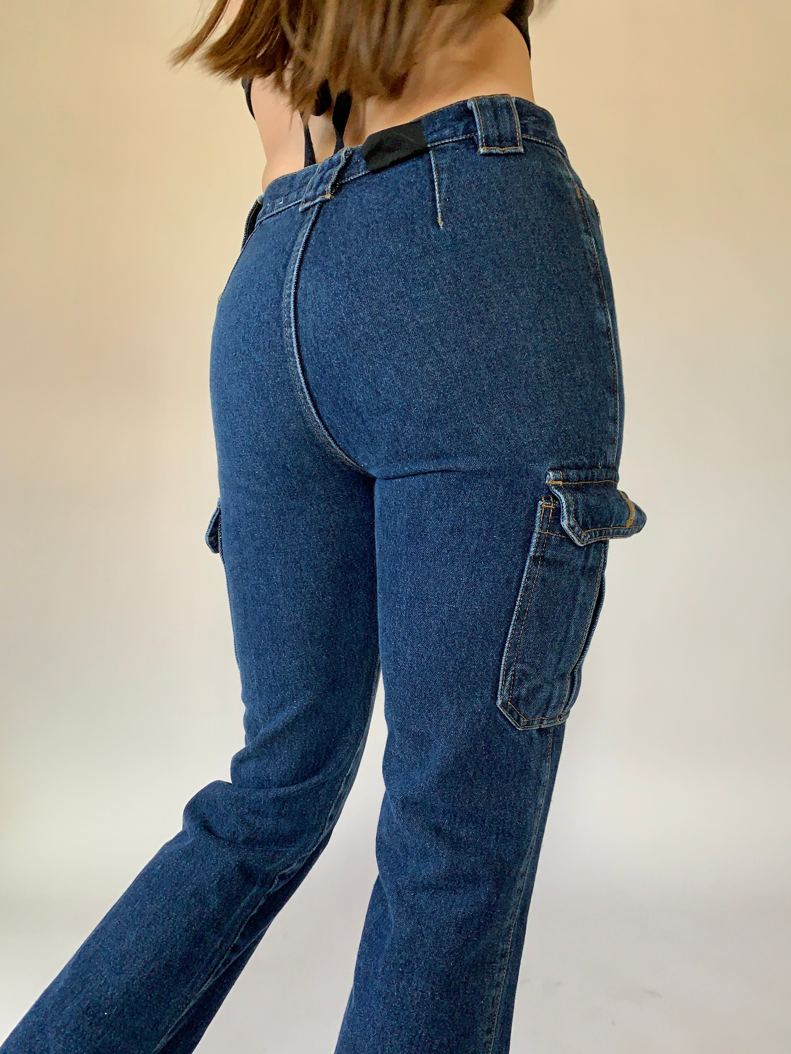 Vintage 1990s Cargo Jeans (XS)