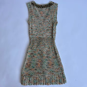 Multi color knit mini dress