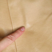 Long Tan Leather Jacket (Small)