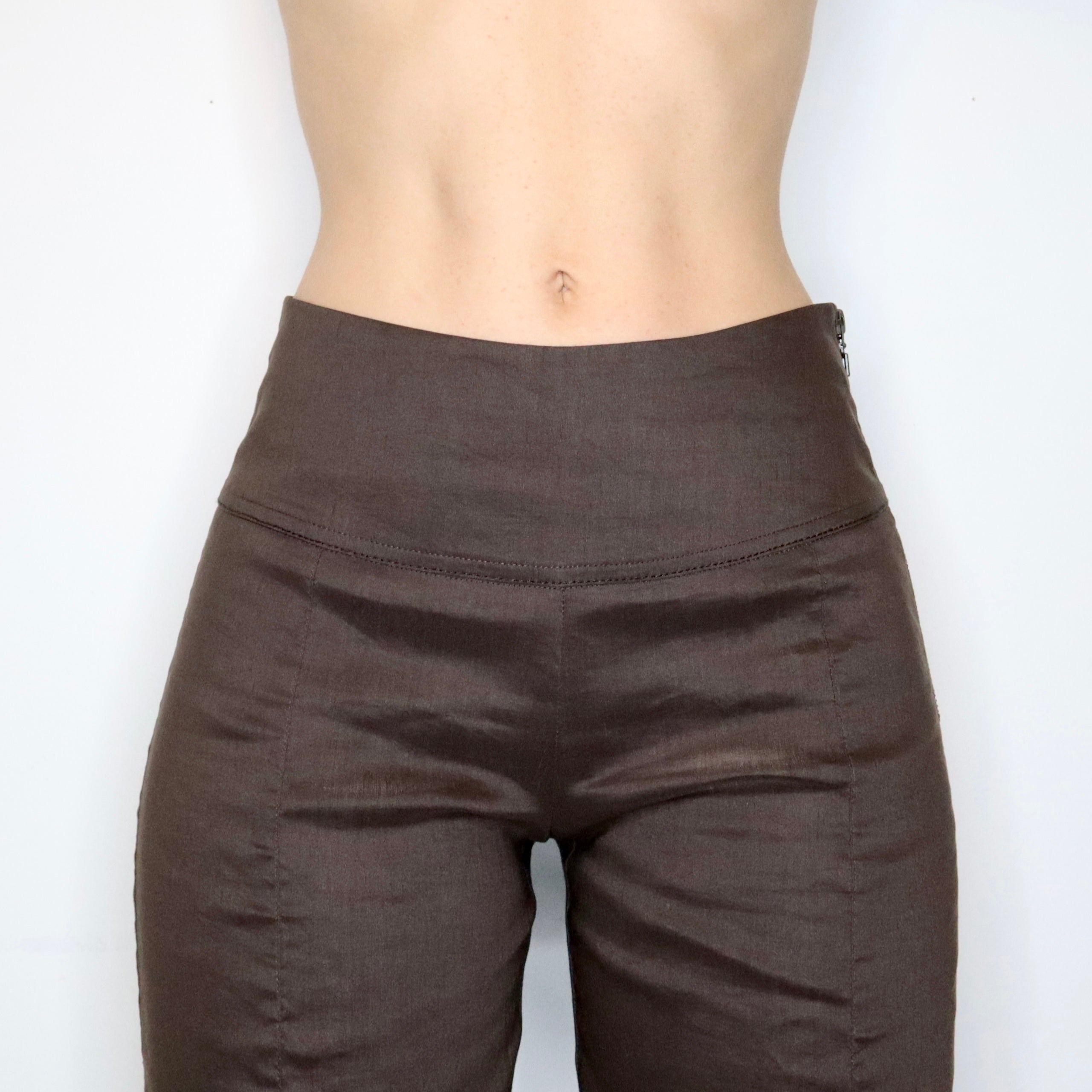 Sarah Pacini Brown Linen Pants (S-M) 