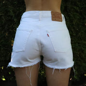 White Levi's 501 Shorts (Medium)