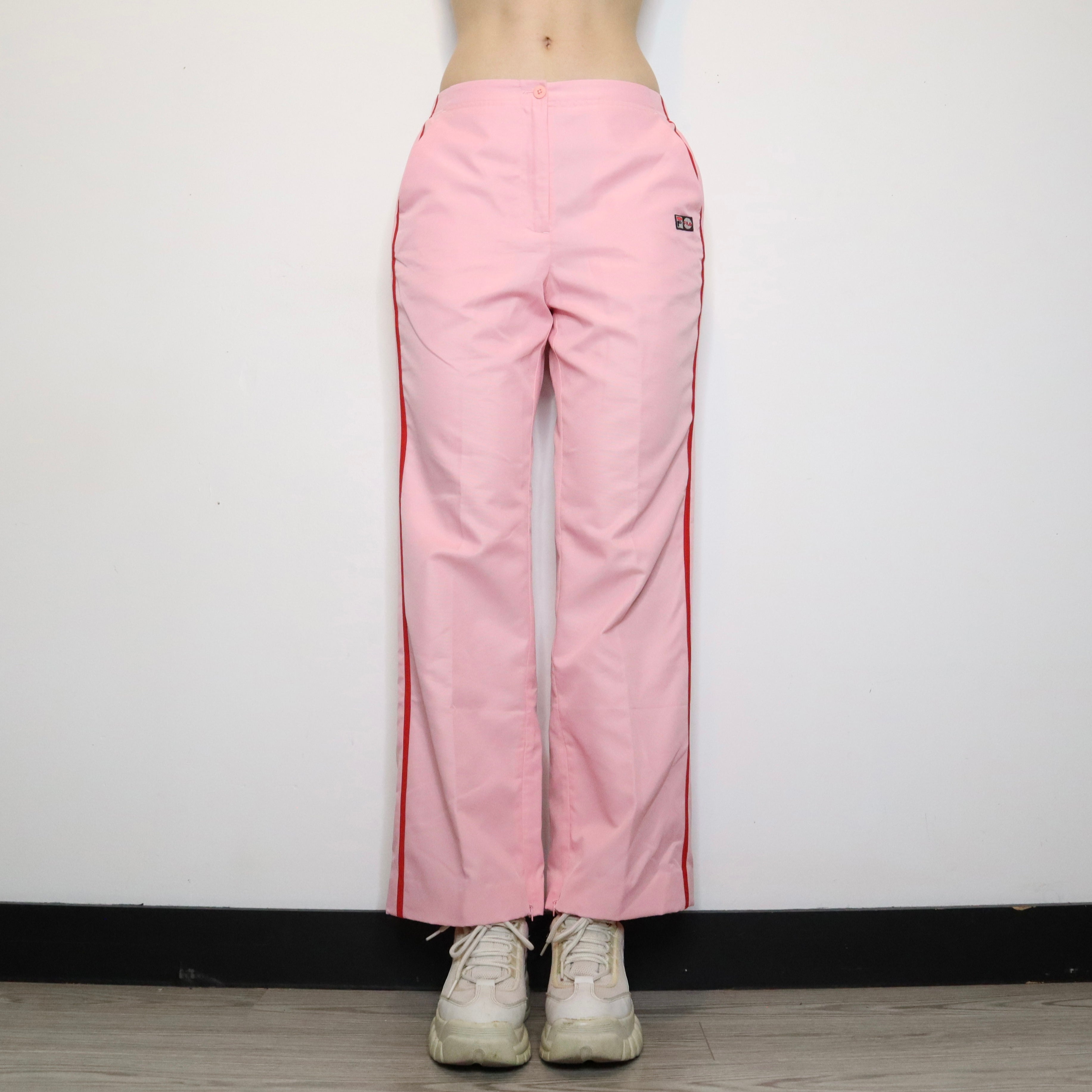 Pink Fila Track Pants (S-M)