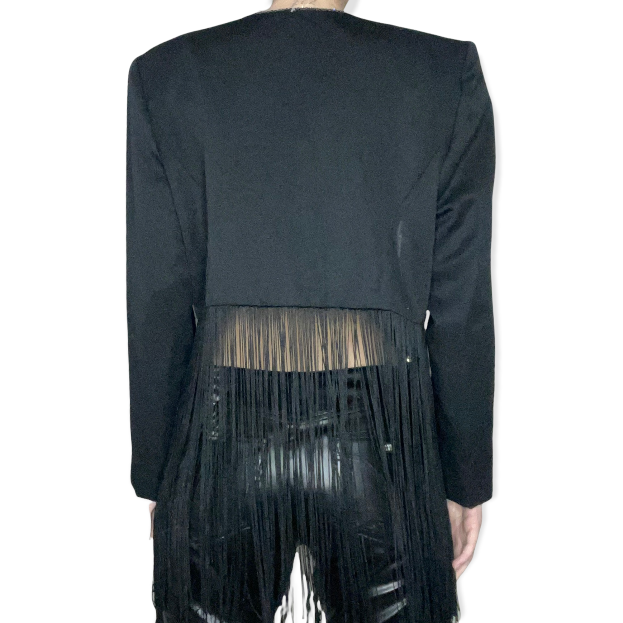 vintage fringe blazer