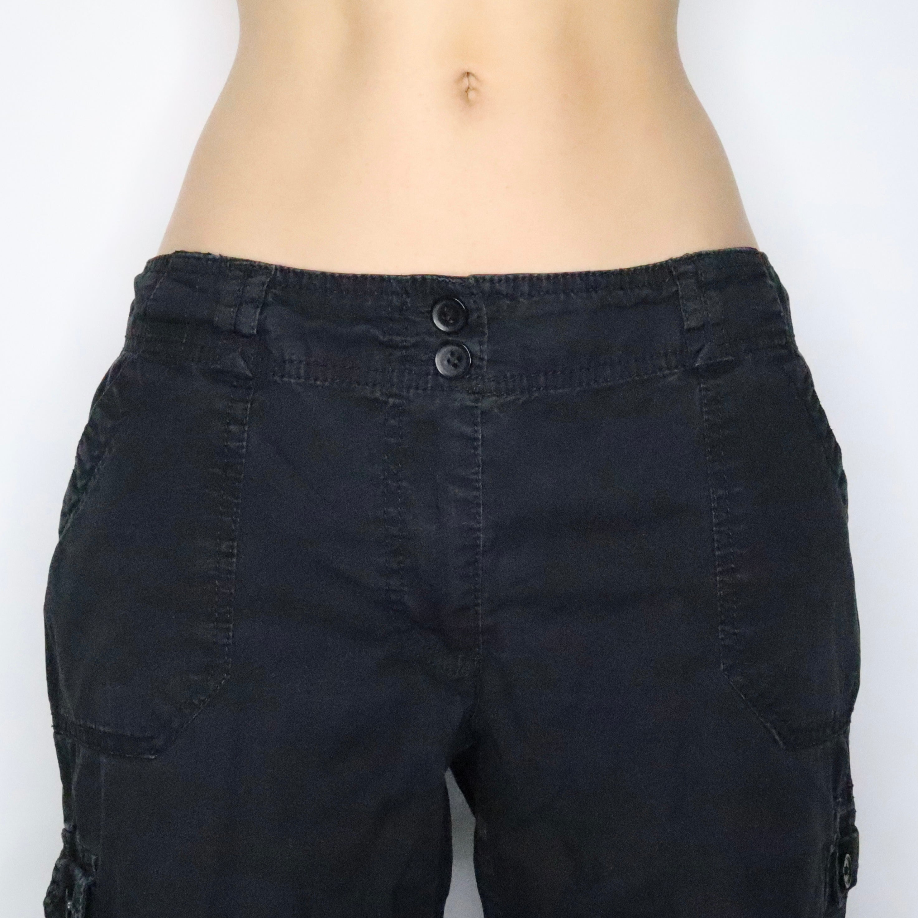 Baggy Black Cargo Pants (Medium)