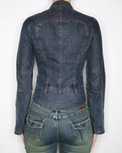 Guess Zip Up Denim Jacket (Small) 