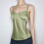 Green Silk Camisole (S-M) 