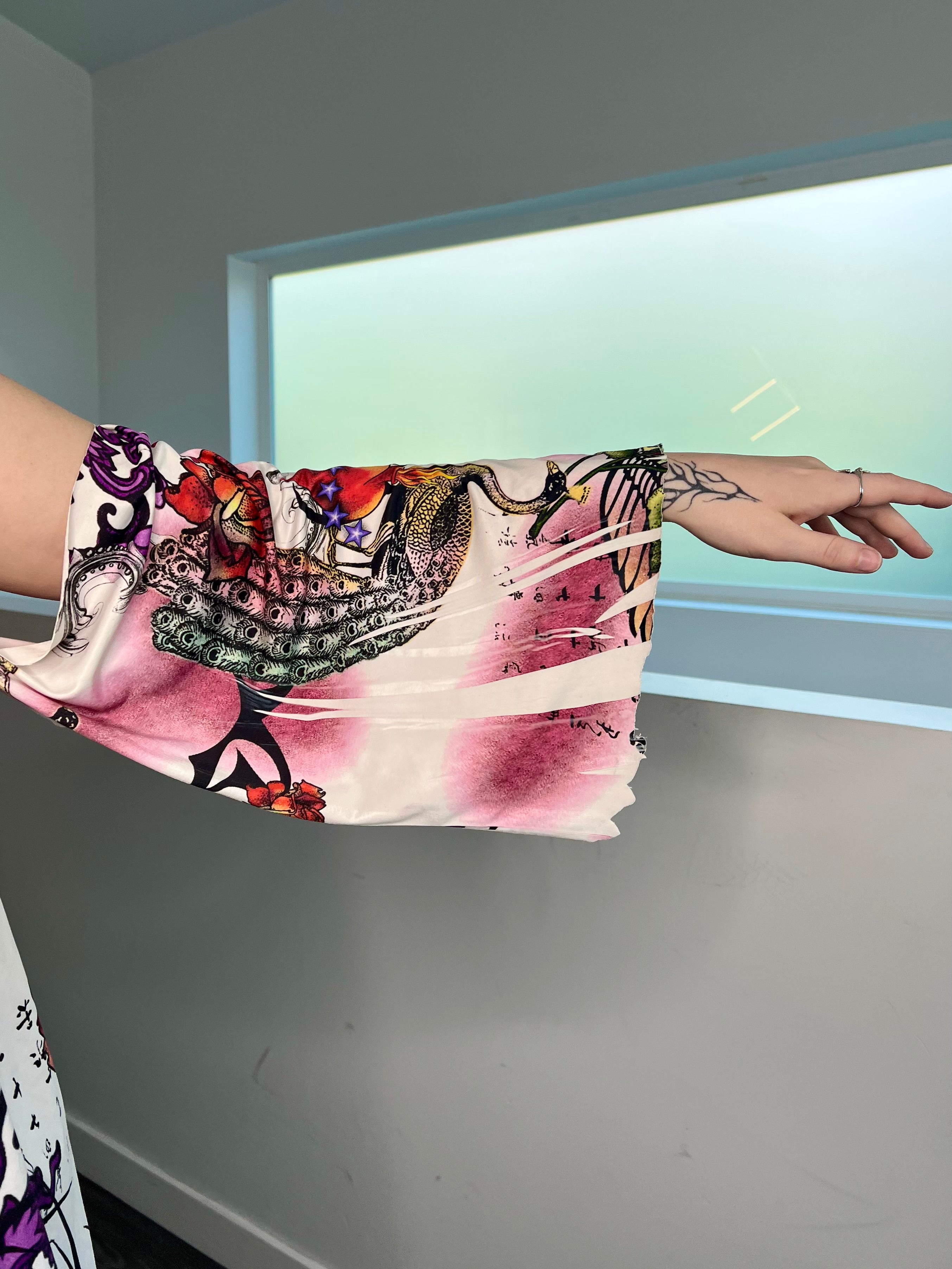 Handmade Tattoo Print Fairy Dress