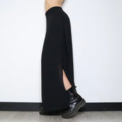 Black Slit Maxi Skirt (Small)