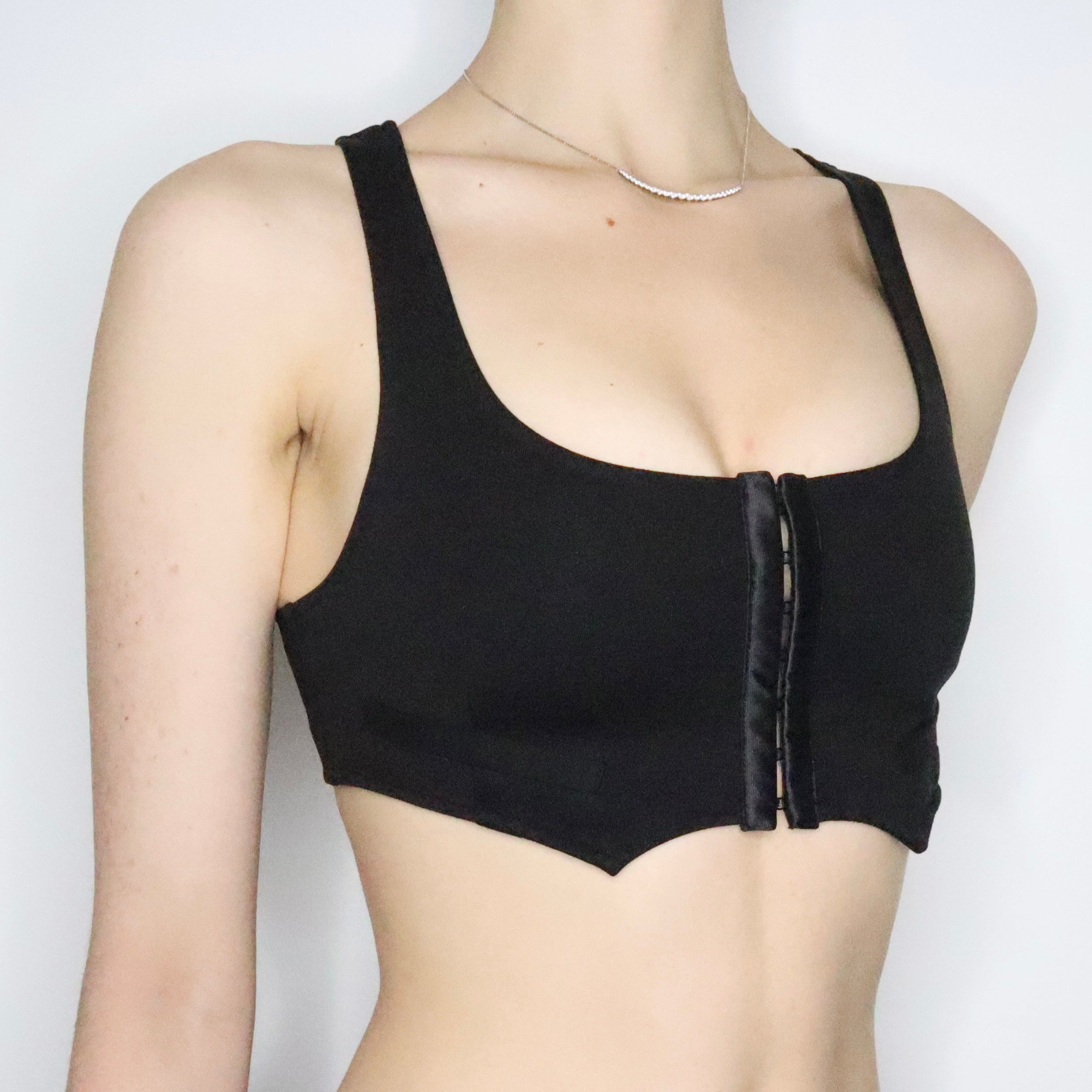 Black Cropped Mini Vest (XS)