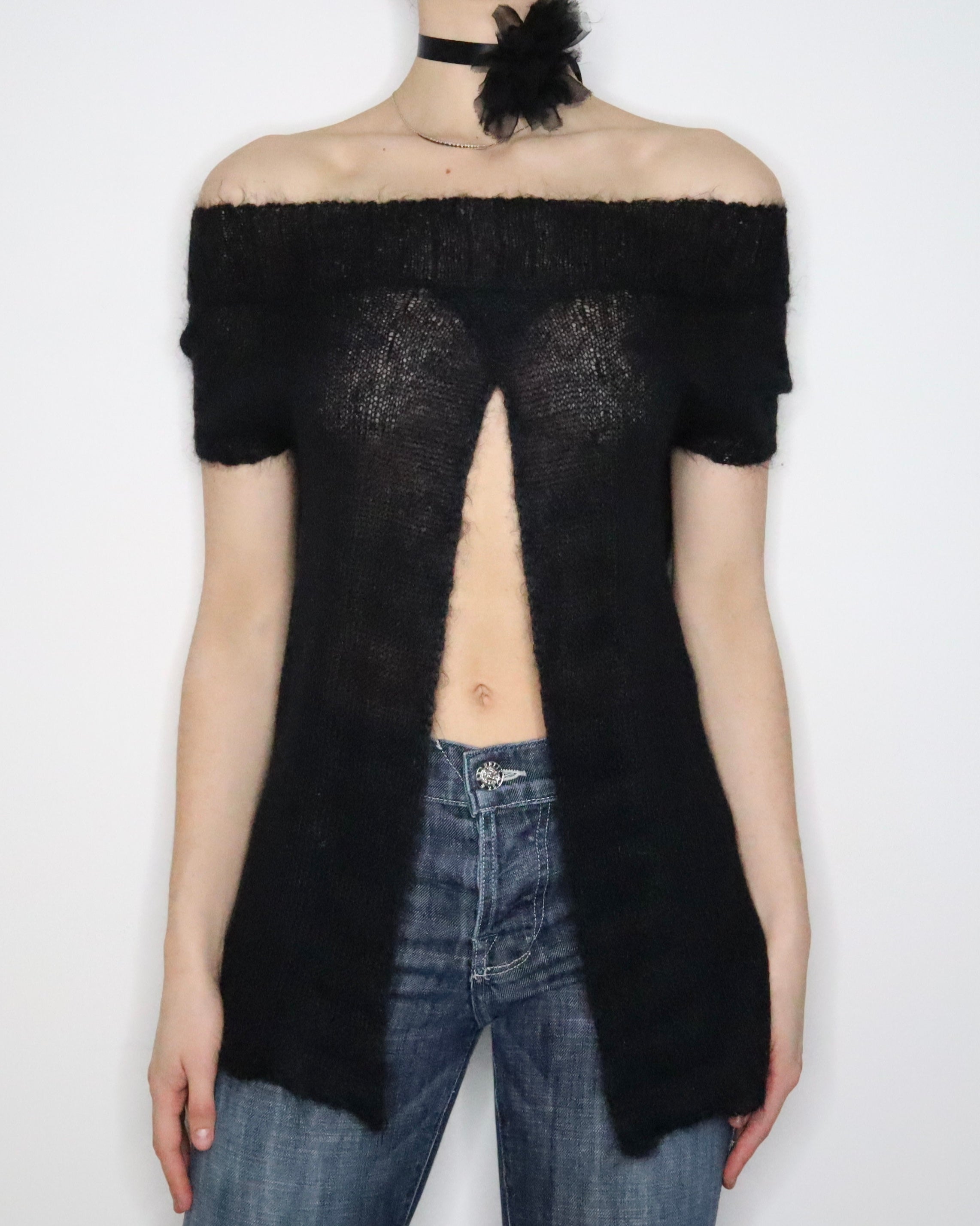 Black Mohair Sweater (M-L) 