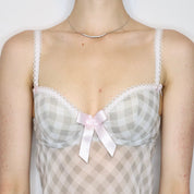 Checkered Bustier Babydoll (S-M)
