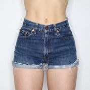 90s LEVI'S High Waisted Denim Shorts (S)
