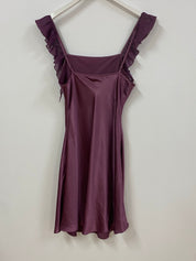Eggplant Ruffle Silk