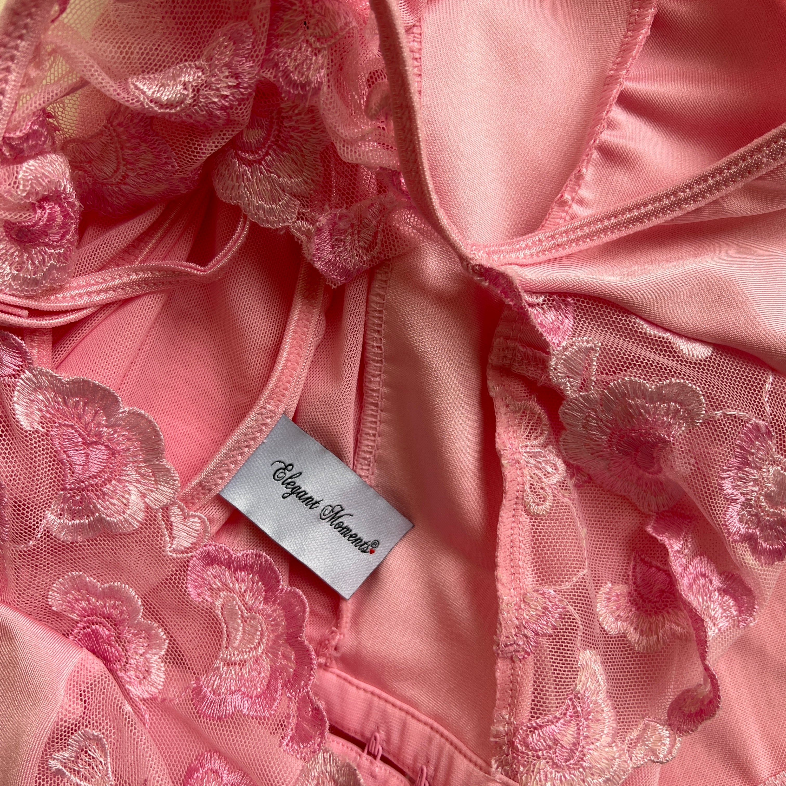 Dusty pink babydoll + panty set XL