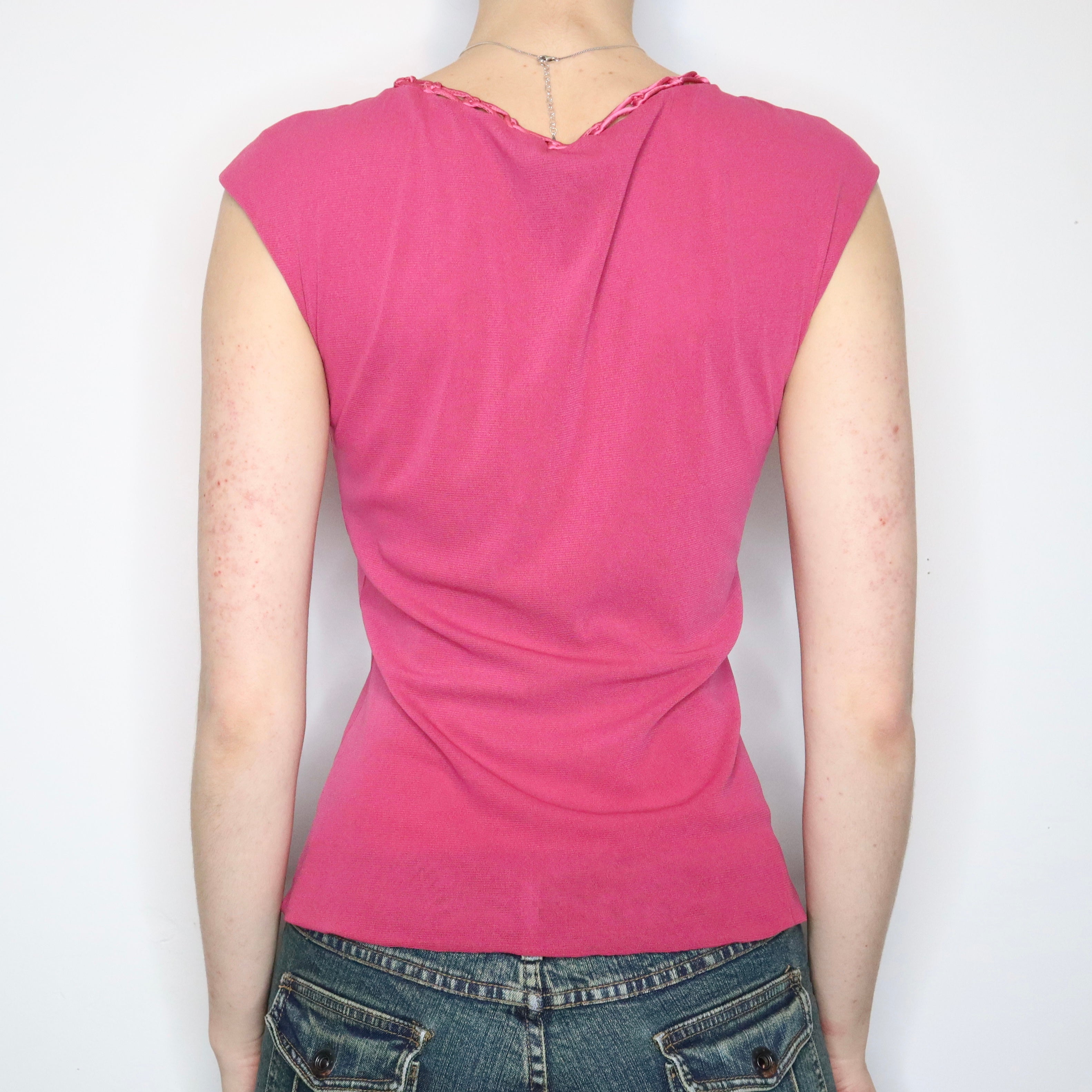 Vivienne Tam Pink Mesh Top (Medium)