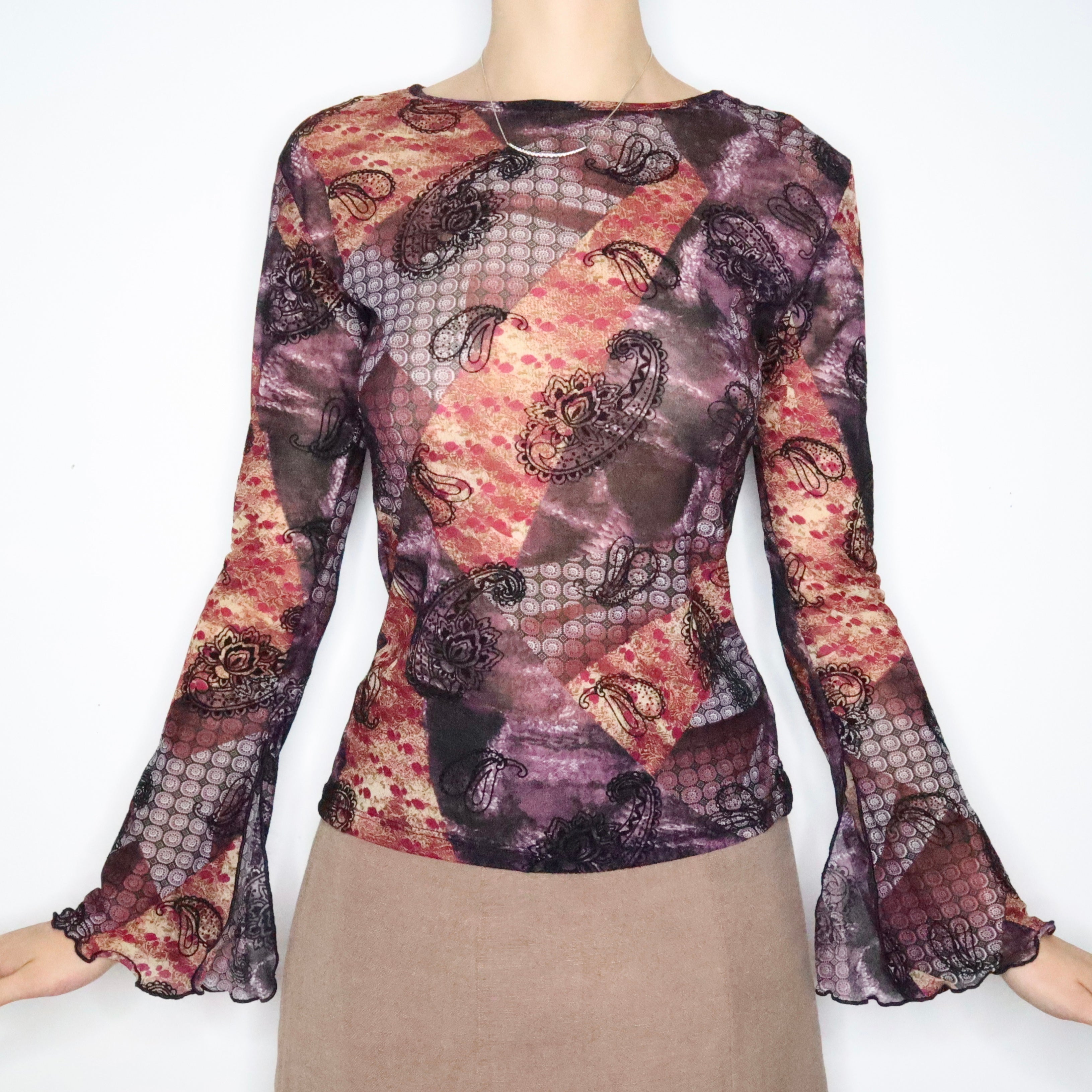 Paisley Mesh Blouse (Large)