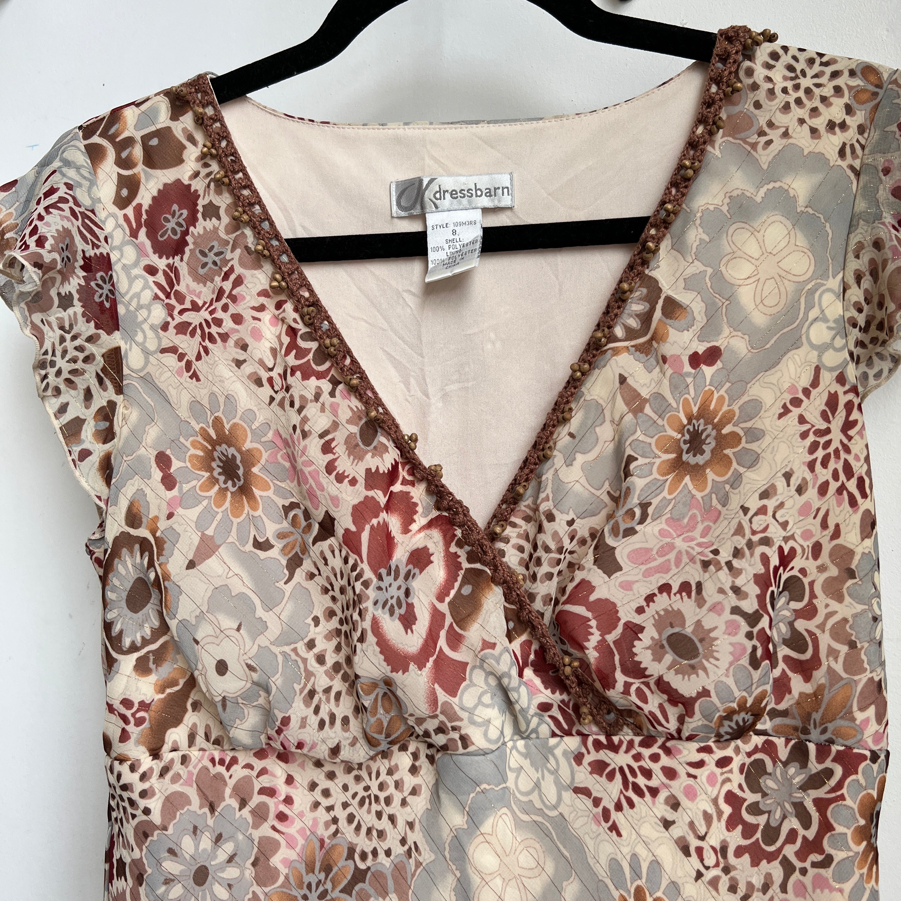 Boho floral midi dress