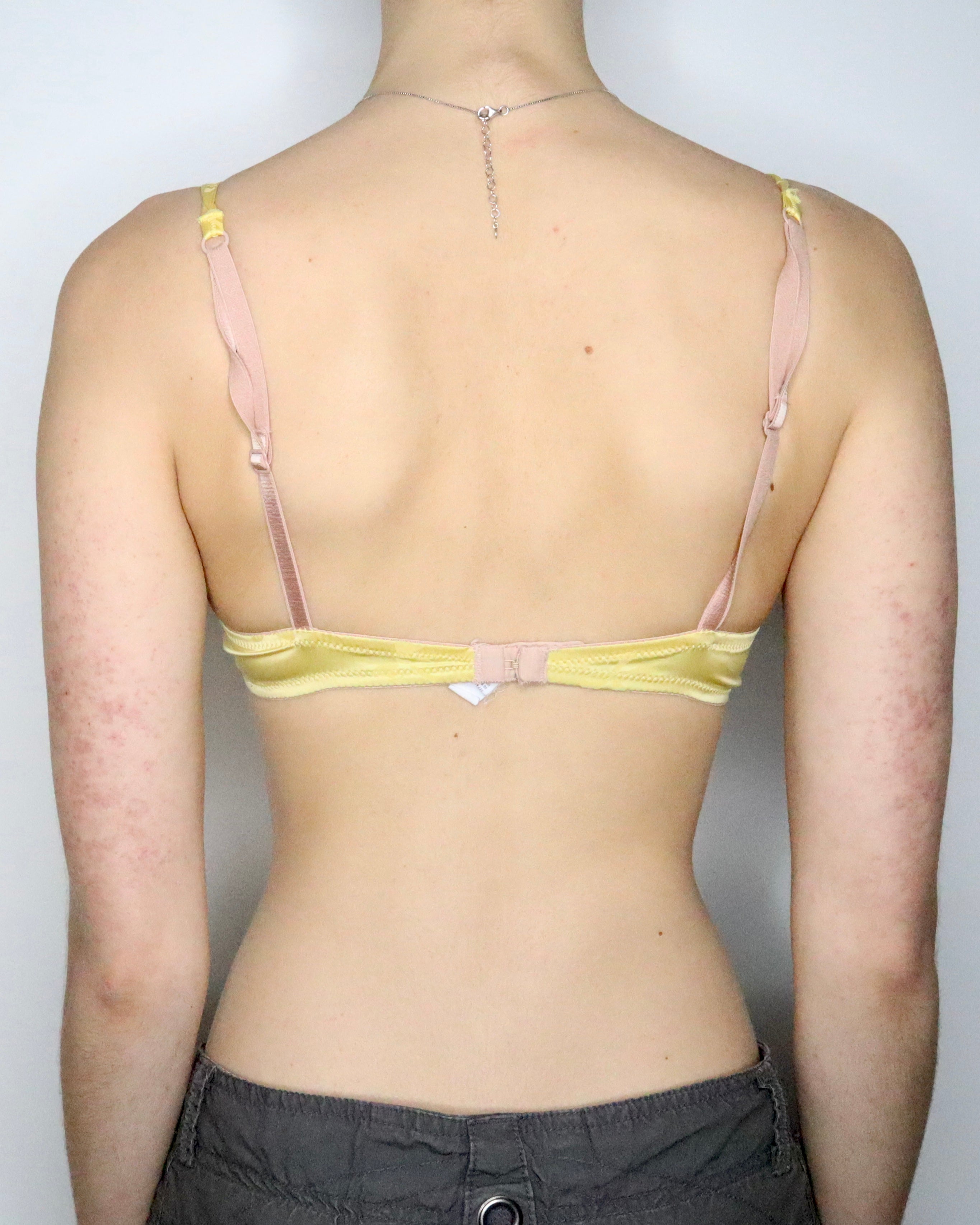 Yellow Satin Princess Bra (34C)