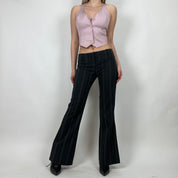 2000s Pink & Grey Low Rise Trousers (S)