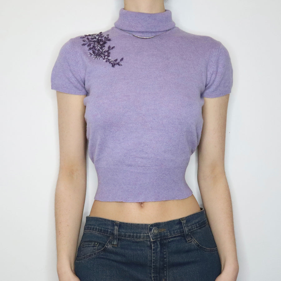 Lavender Silk Sweater (Small)