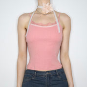 Pink Pointelle Lace Camisole (Small) 