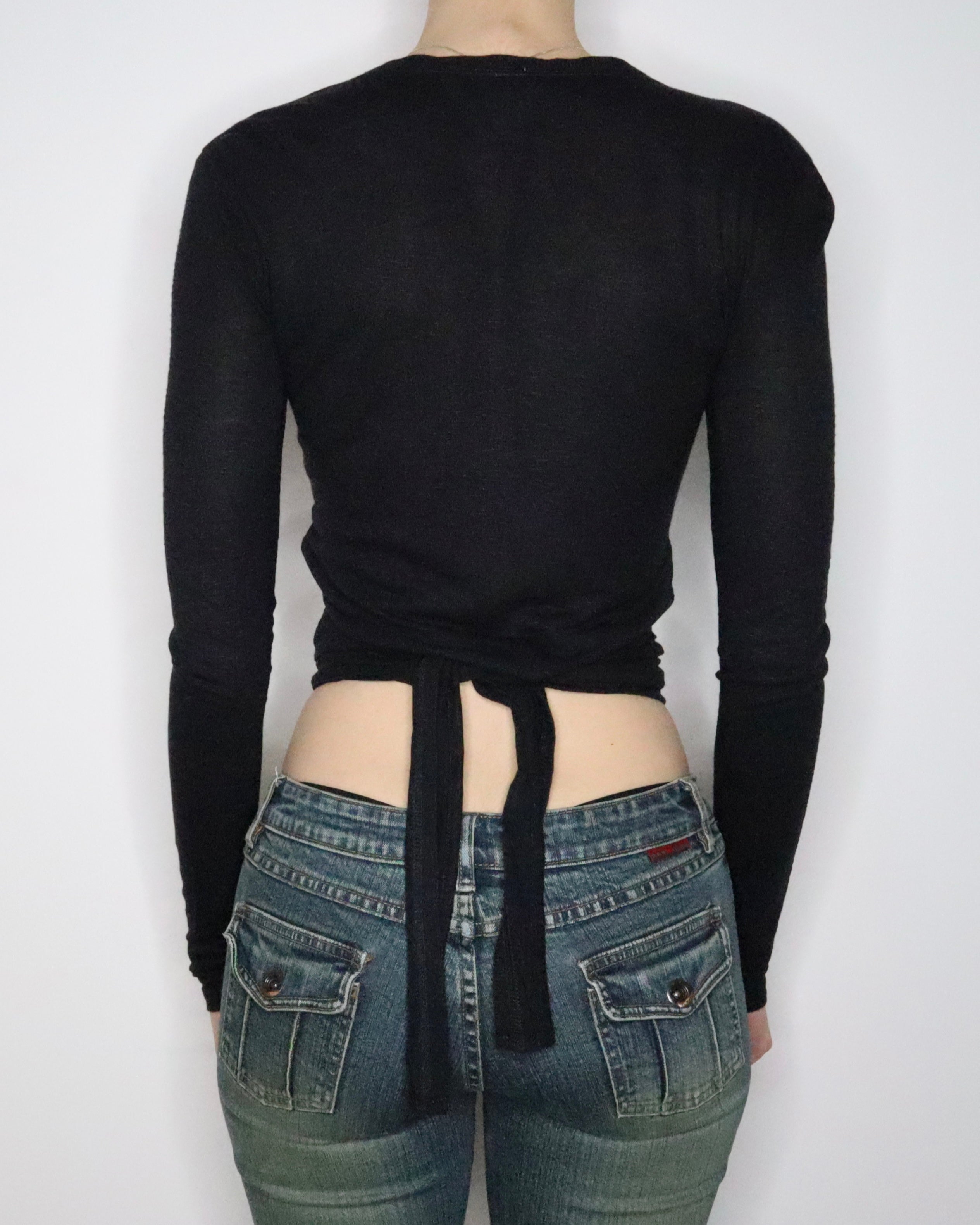 Diesel Black Wrap Top (Small) 