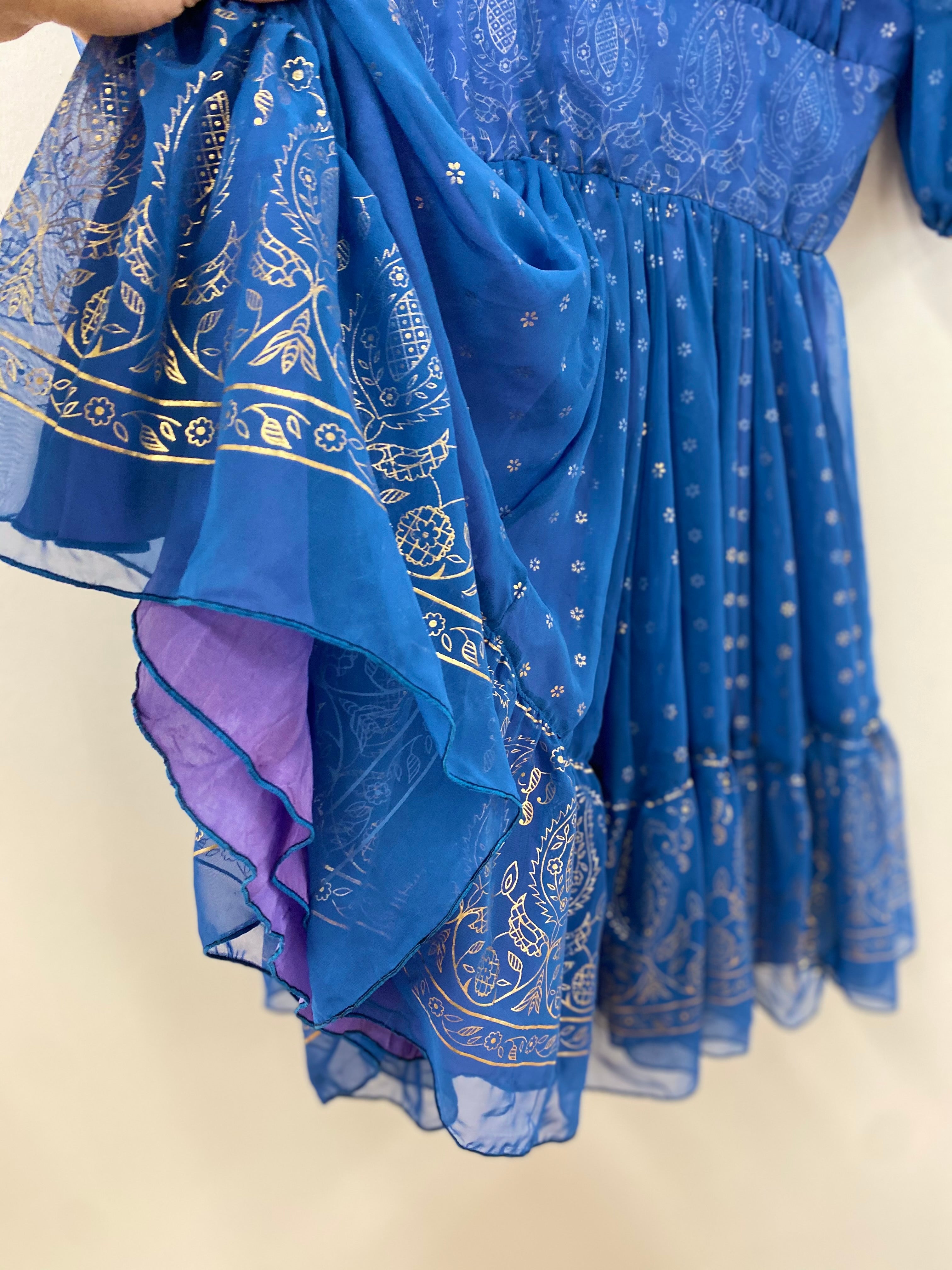 Cobalt Paisley Dress