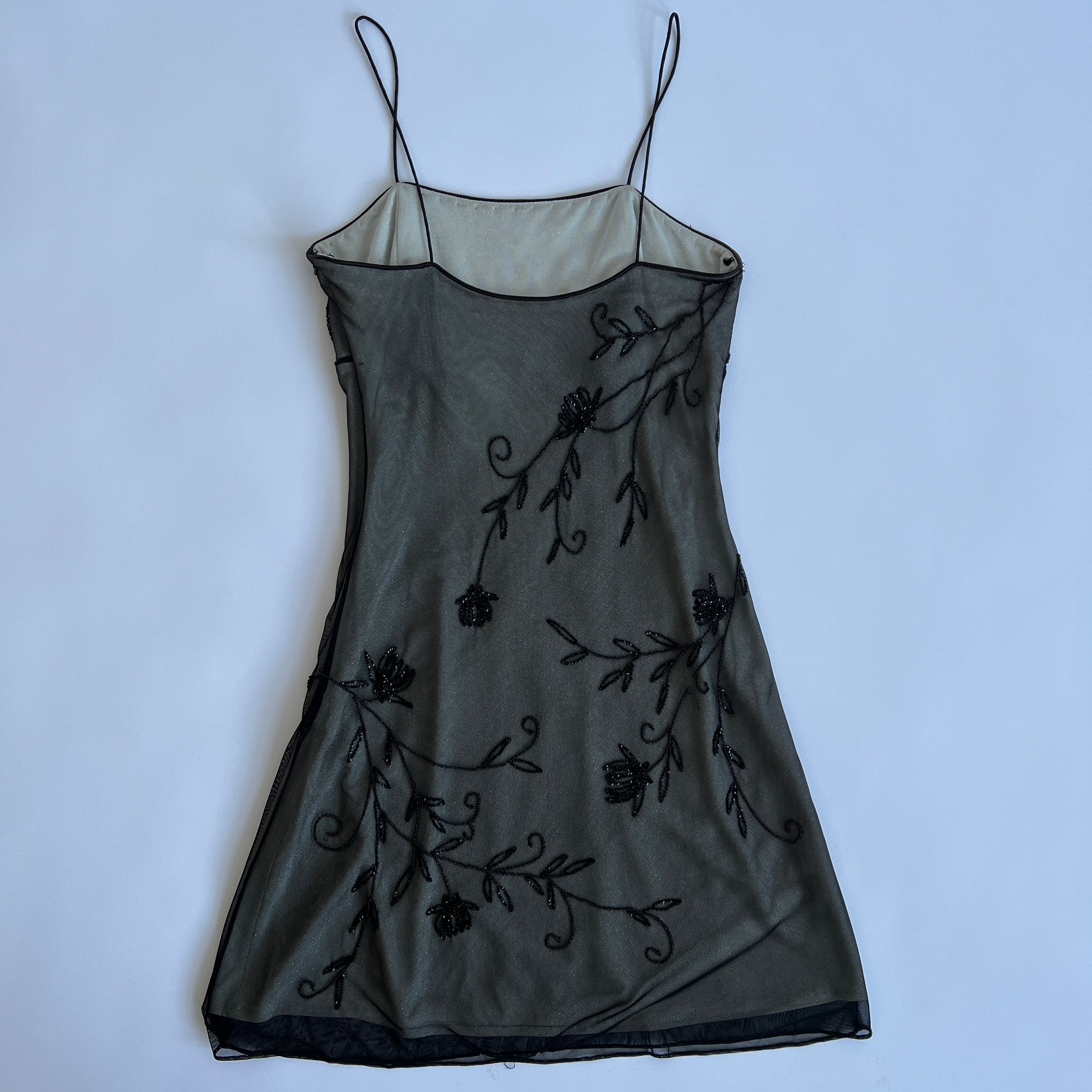 Y2K beaded mini dress (S)