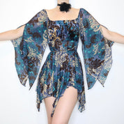 Handkerchief Hem Babydoll Top (Medium) 