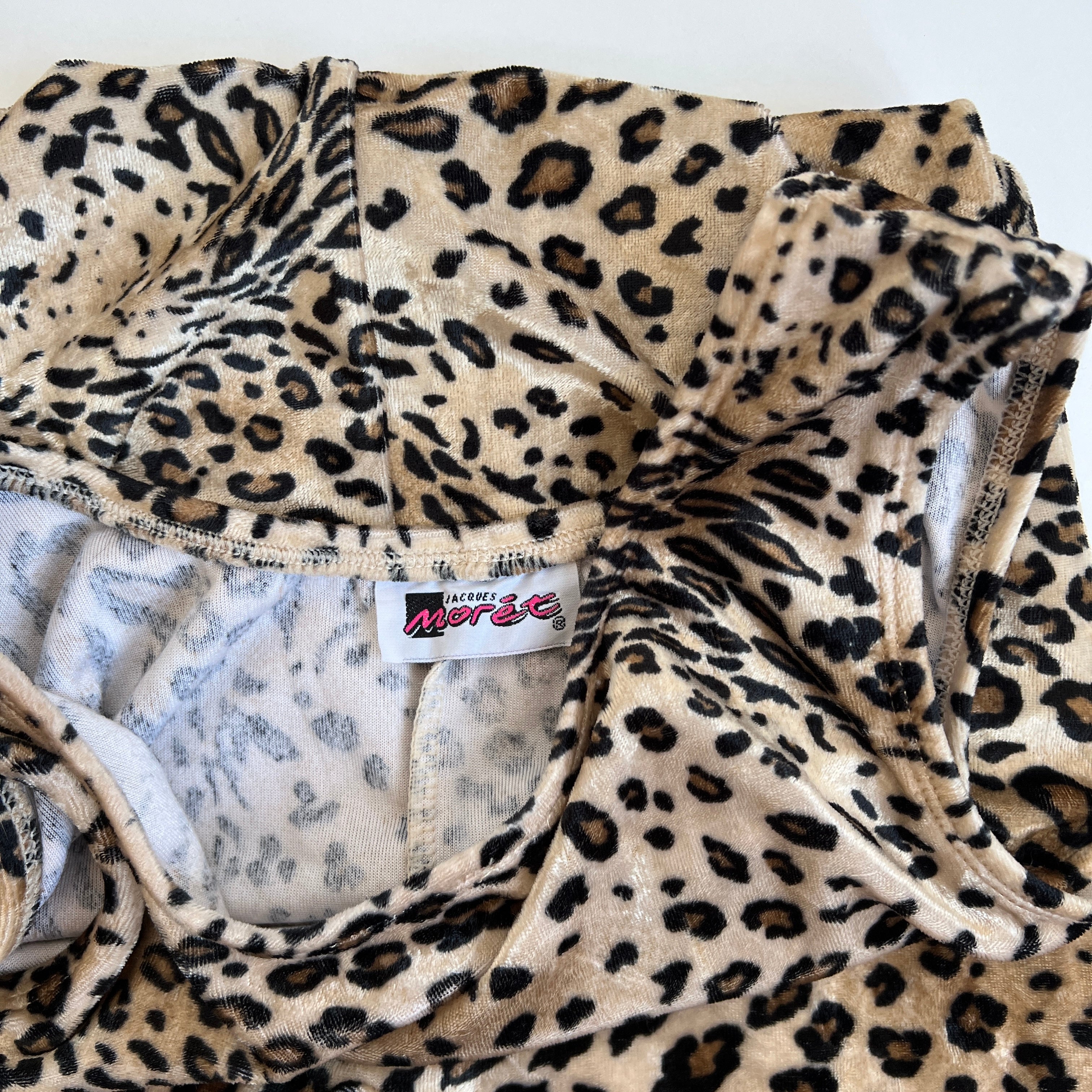 Leopard velvet leotard xs / s
