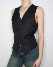 Black Waistcoat Vest (Large) 