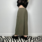 Olive Cargo Maxi Skirt