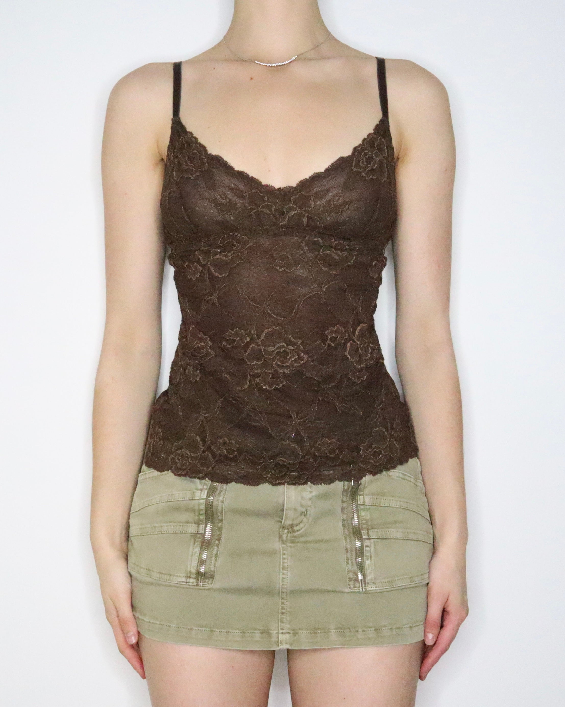 Brown Lace Camisole (Small) 