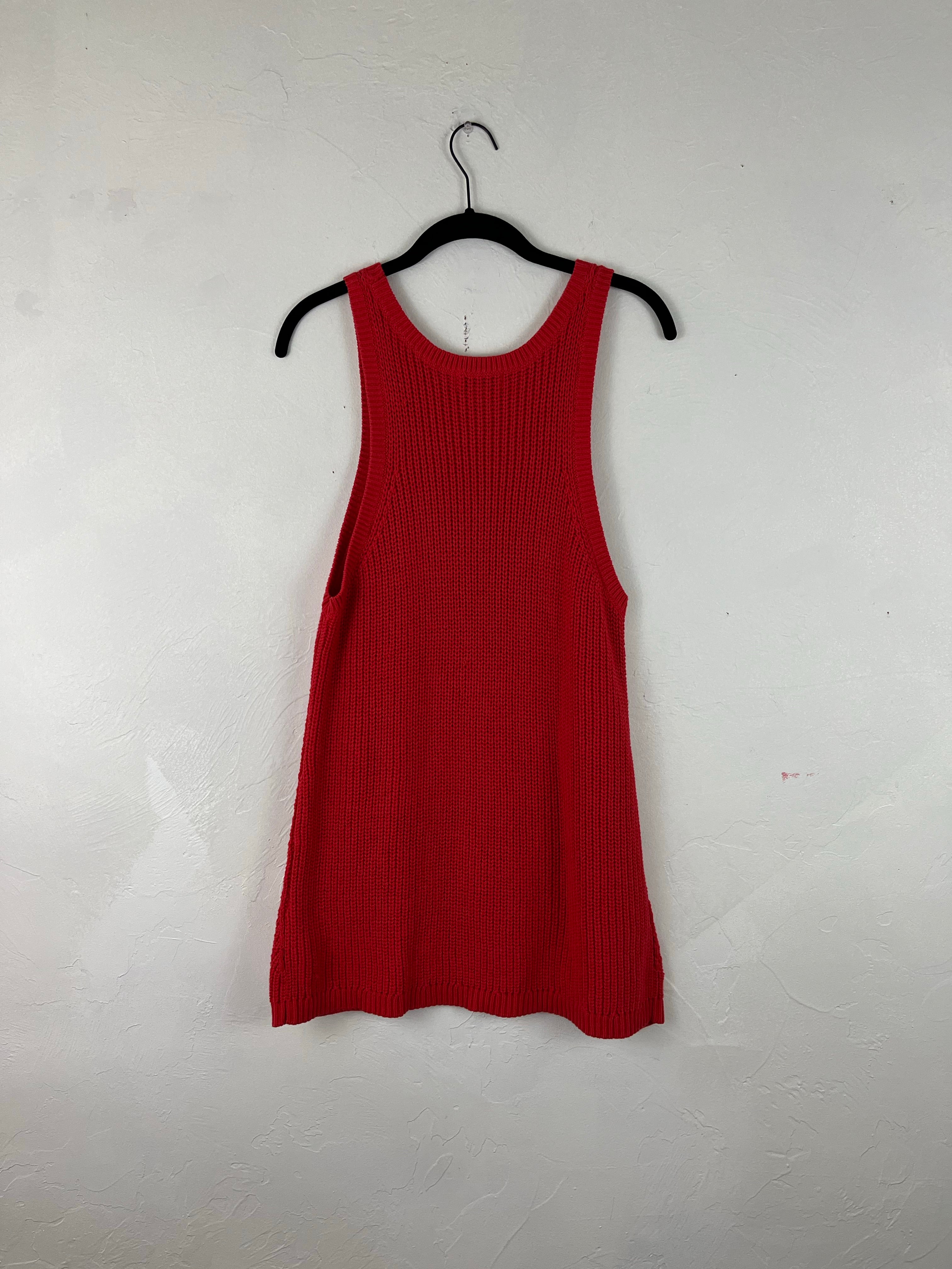 Cherry knit tank