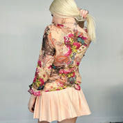 Y2k Paisley Ruffle Blouse